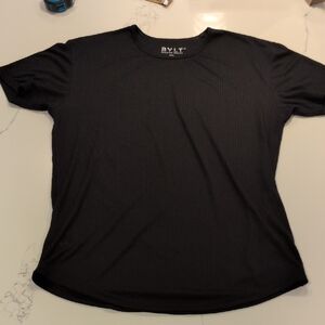 BYLT drop-cut, Black Short Sleeve Tee, M
